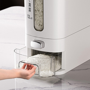 Rice Storage Box 9L 10L Airtight Insect Proof Moisture Proof Freshness Preservation Rectangle Shape Seal Lid - Product Image 2