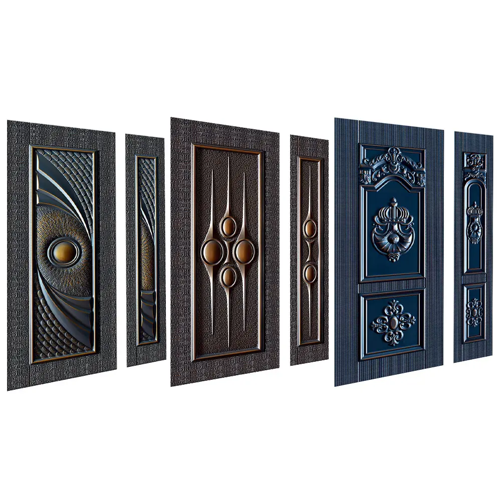 Qichang Steel Skin Door Panel Steel Door Skin con diseño en relieve