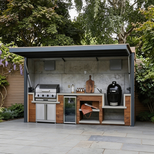 Conjunto <span class=keywords><strong>de</strong></span> Parrilla Modular Prefabricada <span class=keywords><strong>de</strong></span> Acero Inoxidable Personalizada, <span class=keywords><strong>Cocina</strong></span> Exterior Completa Impermeable con Refrigerador y Horno - Product Image 1