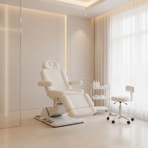 Chaise de massage électrique à 4 moteurs pour esthéticienne, salon de beauté, spa, soins des cils, soins du visage, dermatologie esthétique, table de massage, <span class=keywords><strong>lit</strong></span> de massage - Product Image 1