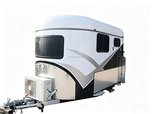 Angle Load 2 Horse <b>Float</b> Trailer Australia Standard Aluminum Round Head Horse Transport Trailer - Product Image 6