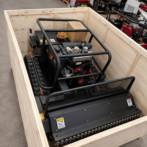 Agricultural and Forestry Equipment Robot 800mm 1000mm 1200mm Flail Crawler <b>Gasoline</b> Remote Control Lawn Mower S 28cm Cutting He - Product Image 1