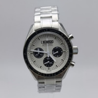 Reloj Cronógrafo Personalizado para Hombre OEM, Movimiento de Cuarzo Japonés VK63, Brazalete de Acero Inoxidable, Diseño Impermeable