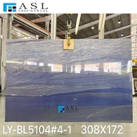 Dalles et carreaux de marbre bleu Azul Macaubas en pierre naturelle, revêtement mural en pierre de lave blanche