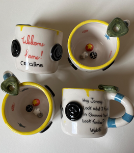Tasses en céramique faites à la main, tasses uniques du film <span class=keywords><strong>Coraline</strong></span>, tasses en céramique Ins, 300 ml - Product Image 2