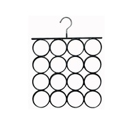 LM1054 Vente en gros de crochets ronds pour foulards en fil métallique avec 16 anneaux et revêtement en PVC