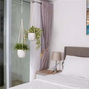 Paniers suspendus jardinières murales de balcon extérieur pour plantes d'intérieur décor en <span class=keywords><strong>rotin</strong></span> 4 pièces produits de Guangzhou faux pots tressés - Product Image 4