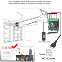 Interruptor RF de 433 MHz, 110 V, 220 V, Mini Interruptor de Control Remoto, Módulo Receptor de Relé de Contacto Seco para Sistema de Control de Garaje, Bricolaje