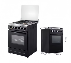 Cuisinière à gaz autonome 4 brûleurs et 2 plaques avec four, cuisinière à gaz 2 feux et 2 plaques avec four, cuisinière à gaz avec four - Product Image 3