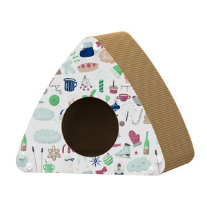 Duurzame Grote Houten Kattenmeubels Golfkarton Post Sisal Materiaal Populaire <span class=keywords><strong>Scratcher</strong></span> Tunnel Ramp Lounge Kattenboom - Product Image 2