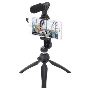 Vlog kiti Smartphone mikrofon kamera Tablet Tripod Video kamera Vlog Film Youtube profesyonel kamera mikrofon