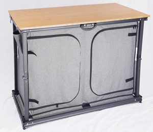 Gabinete de Almacenamiento de Aluminio y Madera Resistente y Duradero, Puerta de Panel, Diseño Moderno para Muebles de Sala de Estar, Uso Multiusos, Ajustable - Product Image 1