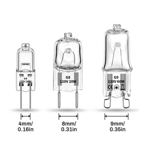 Lámpara Halógena Transparente Esmerilada <span class=keywords><strong>JC</strong></span> G8 de <span class=keywords><strong>20W</strong></span> 120V 230V, HAL-G8, Buen Precio - Product Image 1
