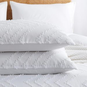 Trắng Duvet cover Vua kích thước, Boho chần sợi nhỏ bedding Set cho tất cả các mùa, thêu tồi tàn Chic <span class=keywords><strong>Comforter</strong></span> - Product Image 2