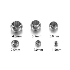 Stainless Steel Round <b>Spacer</b> Beads 1.5mm 2.0mm 2.5mm 3.0mm 3.5mm 4.0mm For DIY Jewelry Making - Product Image 1