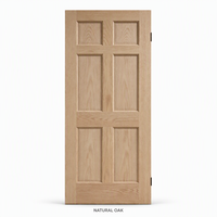 Porte intérieure en chêne naturel, style français, 10 panneaux vitrés, deux colonnes, cinq rangées, taille personnalisée pour la maison
