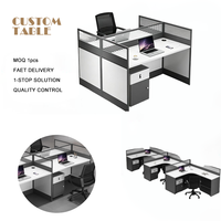 Poste de travail modulaire séparé pour employés, comptoir de travail, table de bureau robuste, gain de place, table de travail commerciale
