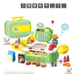 ของเล่นเครื่องคิดเงินจำลองสำหรับเด็ก พร้อมไมโครโฟน แสง เสียงประกอบ เกมช้อปปิ้ง สำหรับเด็กชายและเด็กหญิง ของเล่นธนาคารและเงินตรา - Product Image 3