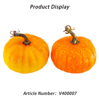 Décoration de fête d'Halloween de luxe pour la récolte, en gros, imperméable, à paillettes dorées dégradées, rayée, citrouille, pour la cour extérieure