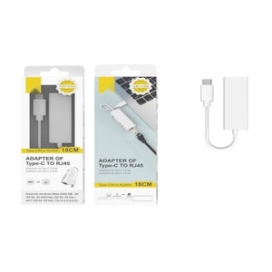 Adaptador - Convertidor de Tipo-C a Ethernet, 10/100 Mbps, RJ45, 18 cm, Ideal para una Conexión Rápida y Estable a Internet. - Product Image 1