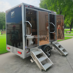 Baño Público Prefabricado para Exteriores, Inodoro Móvil, Baño Portátil, Remolque de Baño VIP con Asa Plegable - Product Image 6