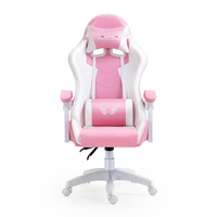 Chaise de jeu de course ergonomique rose de haute qualité Offre Spéciale chaise de PC élévatrice pivotante avec fonction de massage conception OEM ODM