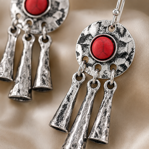 Orecchini pendenti vintage bohémien multicolori, eleganti con motivi unici, accessori di moda per donna - Product Image 2