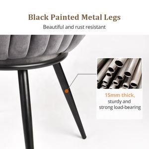 Thiết Kế Bắc Âu Màu Be Trong Nhà Ăn Đồ Nội Thất Vải Bọc Nhà Bếp Ghế Cánh Tay Nhung Phòng Ăn Ghế Cho Nhà Hàng - Product Image 5