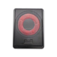 Caisse de subwoofer mince de 10 pouces pour voiture, OEM d'usine, 120W RMS, basses puissantes, crête de 1200W, subwoofer actif sous le siège pour voiture
