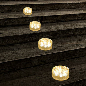 Bán Hot ngoài trời Vườn trang trí LED ABS không thấm nước Ice <span class=keywords><strong>Cube</strong></span> gạch ánh sáng mặt trời ấm trắng Kính năng lượng mặt trời Ice sàn gạch đèn - Product Image 6