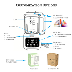Machine à lait de soja électrique domestique 1800 ml, multifonctionnelle, avec fonction de maintien au chaud, automatique, pour lait d'avoine et de noix, autonettoyante - Product Image 6