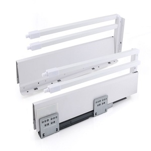 ROEASY Double Wall Drawer Channel Metal Slim Box Soft Close Drawer Box Slide Drawer Channel System