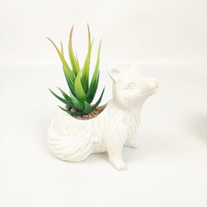 Casa Oficina escritorio decoración de cerámica Fox <span class=keywords><strong>en</strong></span> forma de suculentas maceta jardinera Cactus maceta - Product Image 1