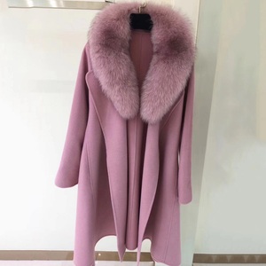 <span class=keywords><strong>Cappotto</strong></span> Invernale alla Moda in Lana e Cashmere <span class=keywords><strong>con</strong></span> Collo in <span class=keywords><strong>Pelliccia</strong></span> di Volpe Staccabile per <span class=keywords><strong>Donna</strong></span> - Product Image 1