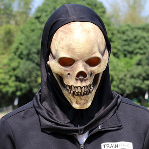 ISO 9001 Factory Horror Skull Mask Scary Skeleton Props Bufanda Party Festival Máscara de <span class=keywords><strong>Halloween</strong></span> Props - Product Image 6