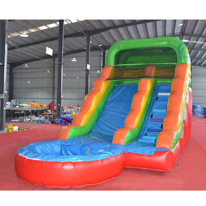 Bán buôn ngoài trời <span class=keywords><strong>Inflatable</strong></span> topogan trượt nước <span class=keywords><strong>Inflatable</strong></span> với hồ bơi tròn nhỏ trượt nước <span class=keywords><strong>Inflatable</strong></span> cho trẻ em và người lớn - Product Image 4