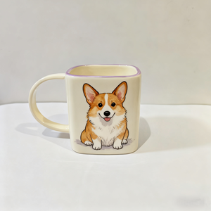 <span class=keywords><strong>Mug</strong></span> à café en céramique fait main avec motif de <span class=keywords><strong>corgi</strong></span> gallois peint à la main - Cadeau de vacances parfait - Product Image 2