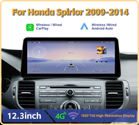 Radio Multimedia para Auto Krando con Pantalla Android de 12.3 Pulgadas para Honda Spirior 2009-2014, Unidad Principal Android Auto, Carplay Inalámbrico, 4G