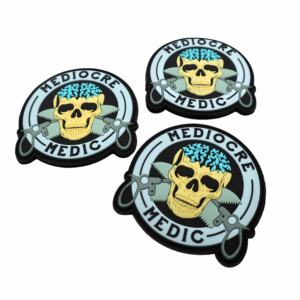 의류 하이 퀄리티 MEDIC 고무 패치 메이커를위한 사용자 정의 3D 평범한 PVC 패치 - Product Image 4
