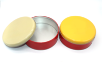 Boîte à gâteau ronde en métal de luxe, de qualité alimentaire, avec logo personnalisé imprimé, pour emballages cadeaux de bonbons, biscuits et gâteaux décoratifs