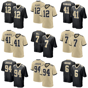 Jersey de Fútbol Americano de los New Orleans Saint para Hombre, Cosido, al por Mayor # 41 Alvin Kamara # 6 Shough # Camiseta de Fútbol 12 Chris Olave - Product Image 1