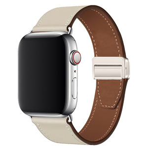 <span class=keywords><strong>Correa</strong></span> de Reloj de Repuesto de Cuero Genuino Transpirable con Cierre Magnético para <span class=keywords><strong>Apple</strong></span> <span class=keywords><strong>Watch</strong></span> Ultra 1 2 Series 11 10 9 8 7 SE 6 5 4 - Product Image 5