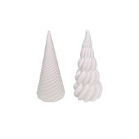 Figurine d'arbre de Noël en céramique imprimée en 3D, feuilles superposées, pétales blancs mats, décoration de table pour les fêtes, simplicité moderne, TaiRuiEr