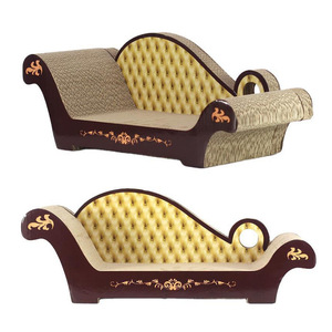 Imperial Chaise Longue <b>Cat</b> Scratcher <b>Sofa</b> Bed Corrugated Paper 1 Level Solid Pattern Sleeping Toy - Product Image 1