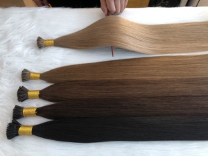 Ruso Remy i tip extensión del cabello queratina cutícula del cabello alineado doble dibujado i tip extensiones de cabello humano - Product Image 2