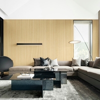 Panneau de décoration murale en bois au fini mat pour intérieur moderne, étanche à l'humidité, pour le salon, la chambre à coucher et les hôtels
