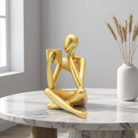 Statue en résine abstraite Art Déco, artisanat fait main, écologique, durable, ornement pour la maison, salon, cadeau tendance