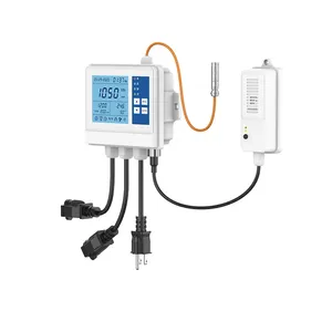 Treibhaus CO2 Kohlendioxid-Regler, CO2-Regulator Monitor Tag und Nacht, NDIR CO2-Sensor für Anbauzimmer, Heimzuchtmann