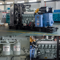 Générateur diesel Mitsubishi S12R-PTAA2 de 1200 kW 1500 kVA prêt à être expédié, type à châssis ouvert ou type silencieux en conteneur standard 40HQ