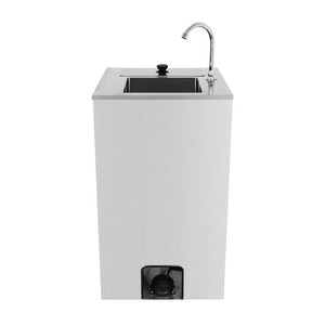 Station de lavage mobile à eau froide et chaude en acier inoxydable avec pompe à pied pour remorque - Product Image 1